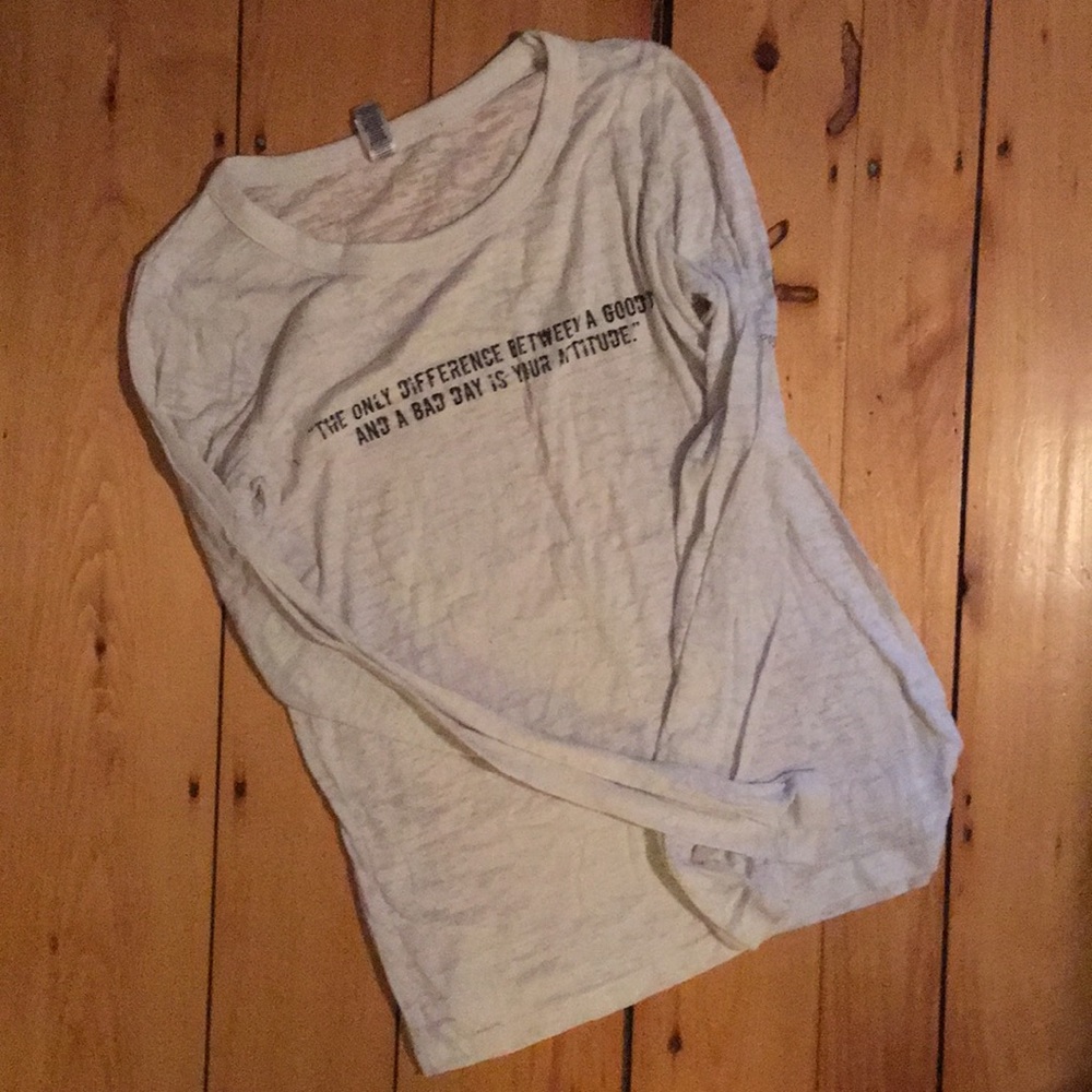 Long sleeve BPositive project burn out top